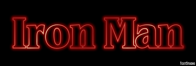 Iron Man Effetto testo