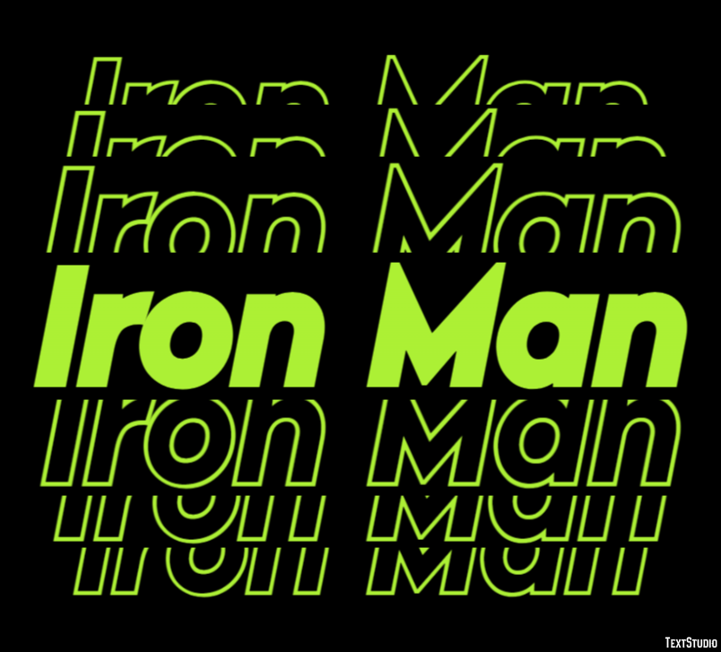 Iron Man Efecto de Texto