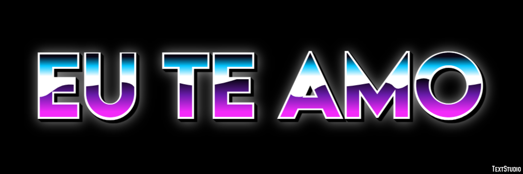 Eu te amo Texteffekt