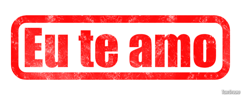 Eu te amo Effetto testo