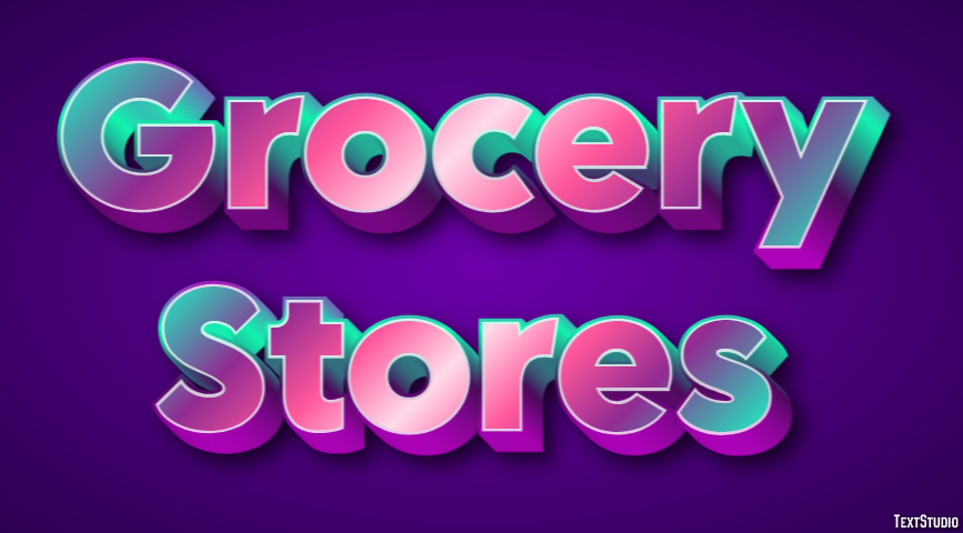 Grocery Stores Efeito de texto