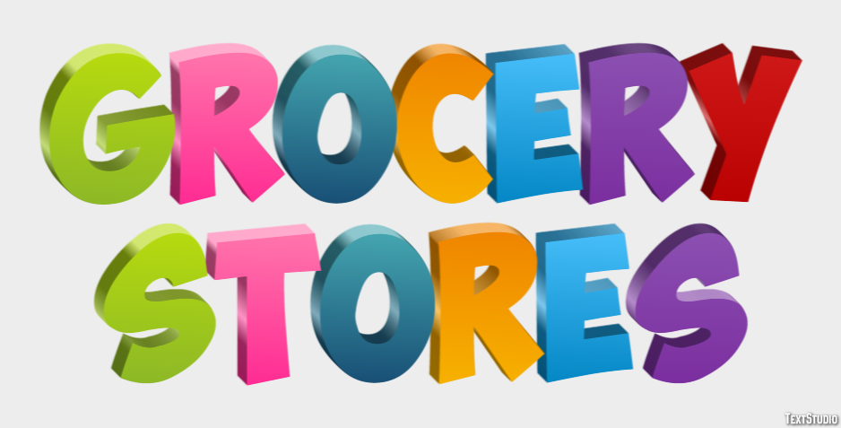 Grocery Stores Efeito de texto