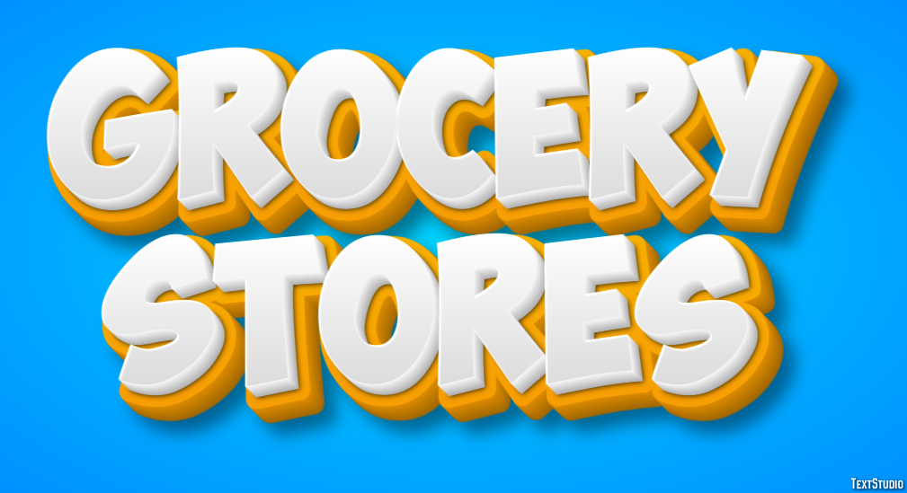 Grocery Stores Efeito de texto