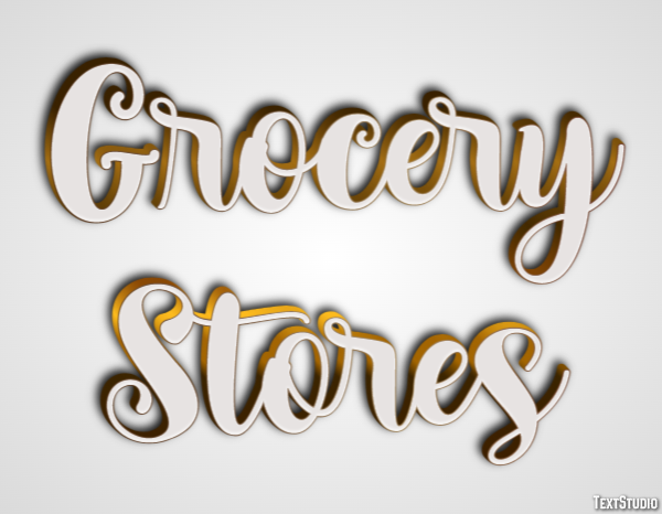 Grocery Stores Efeito de texto