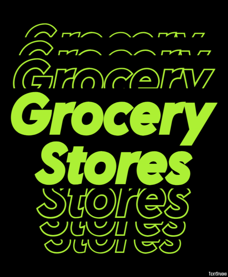 Grocery Stores Efeito de texto