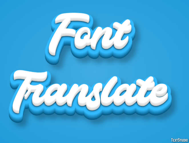 Font Translate Effetto testo