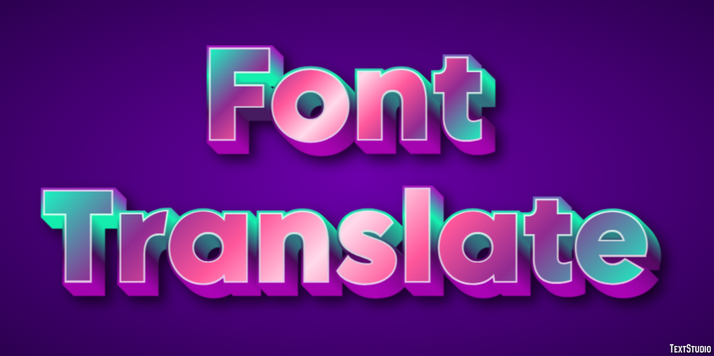 Font Translate Effetto testo