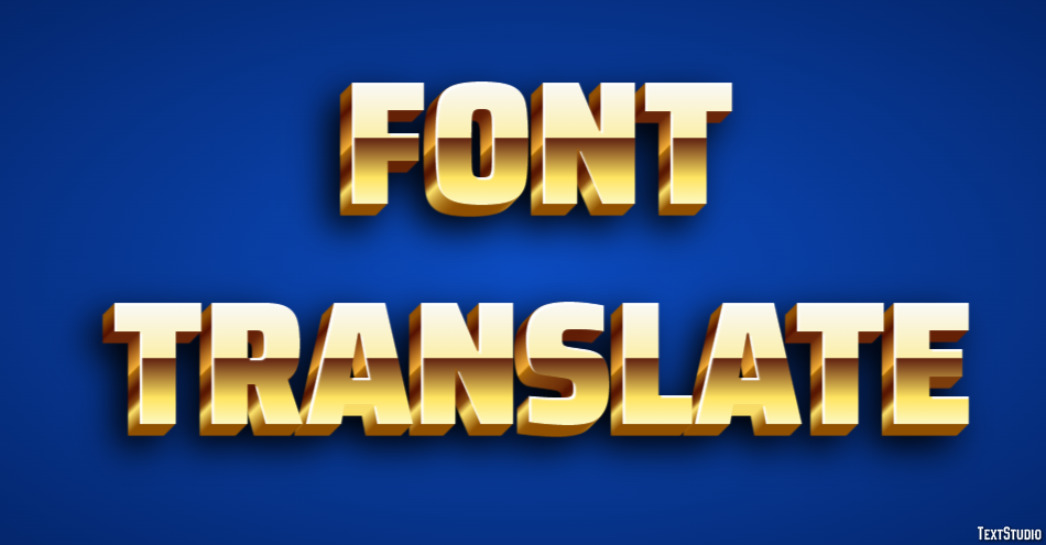 Font Translate Effetto testo