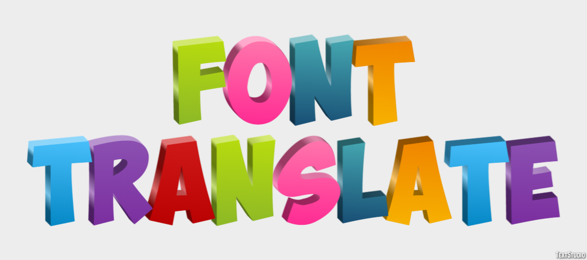 Font Translate Effetto testo
