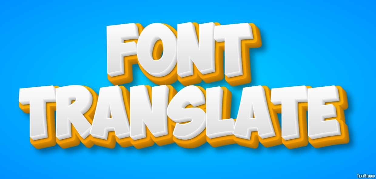 Font Translate Effetto testo