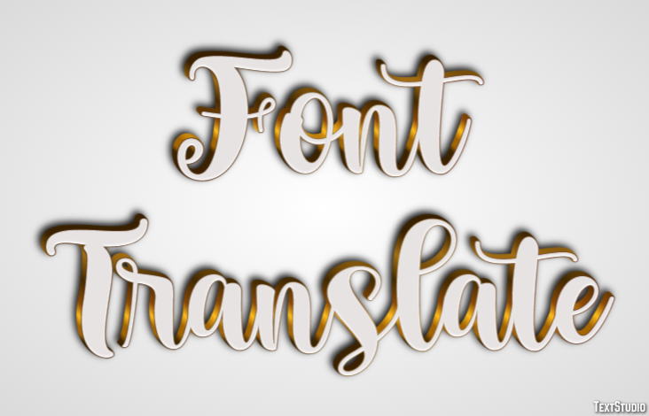 Font Translate Effetto testo