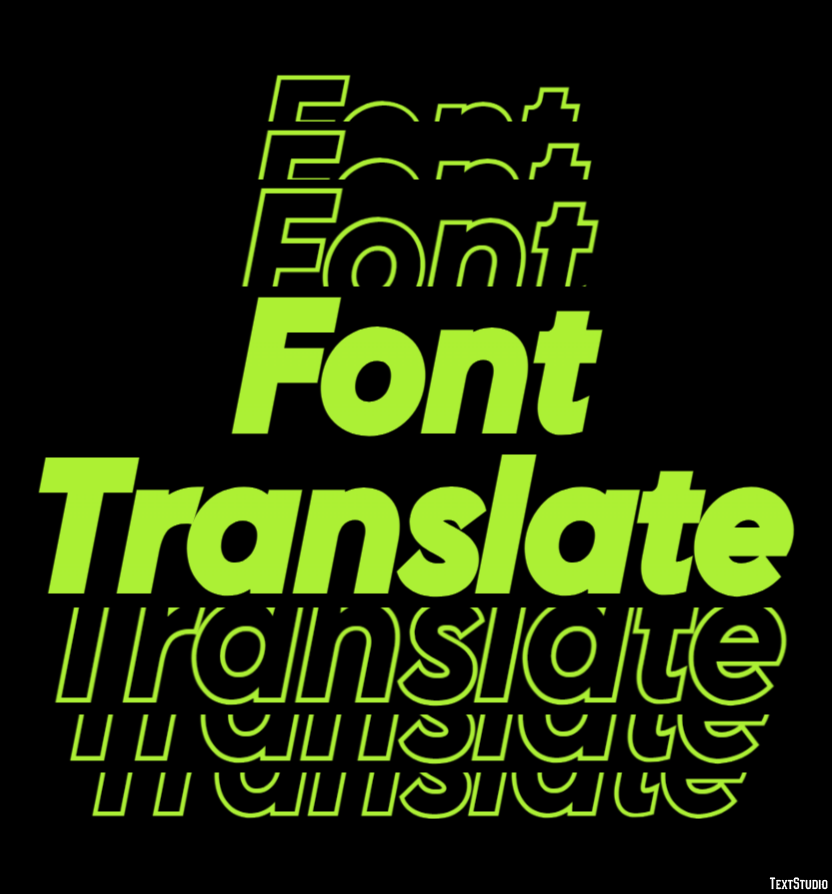 Font Translate テキスト効果