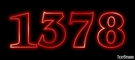 1378 Tekst effect