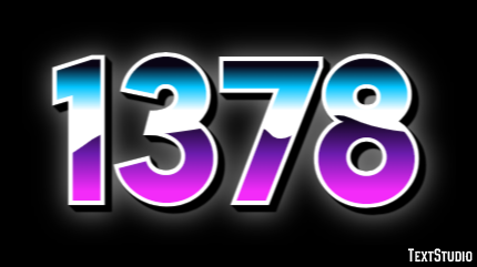 1378 Tekst effect