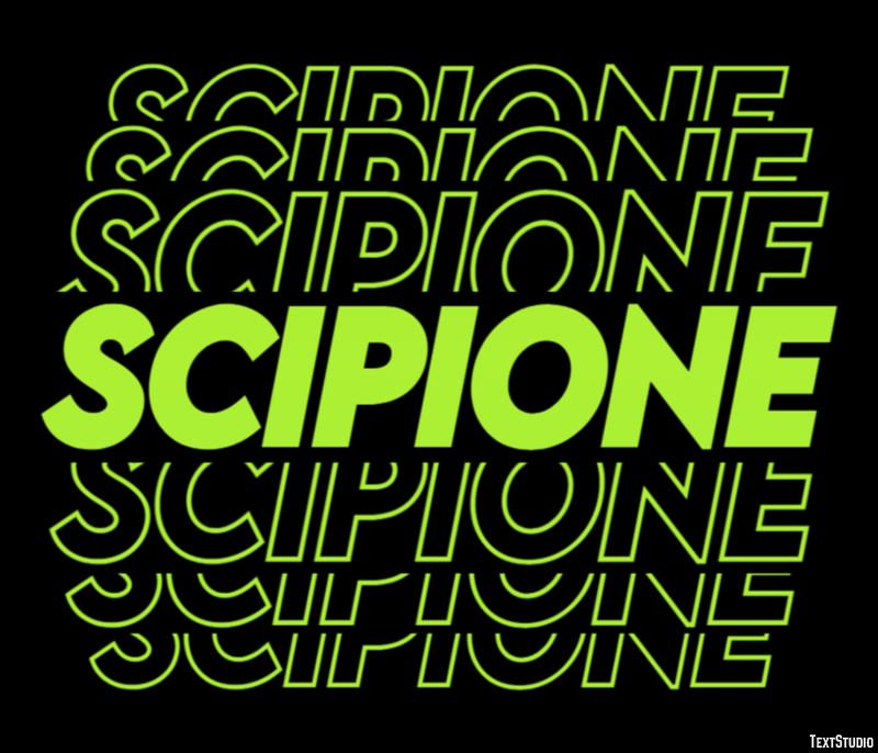 Scipione Effetto testo