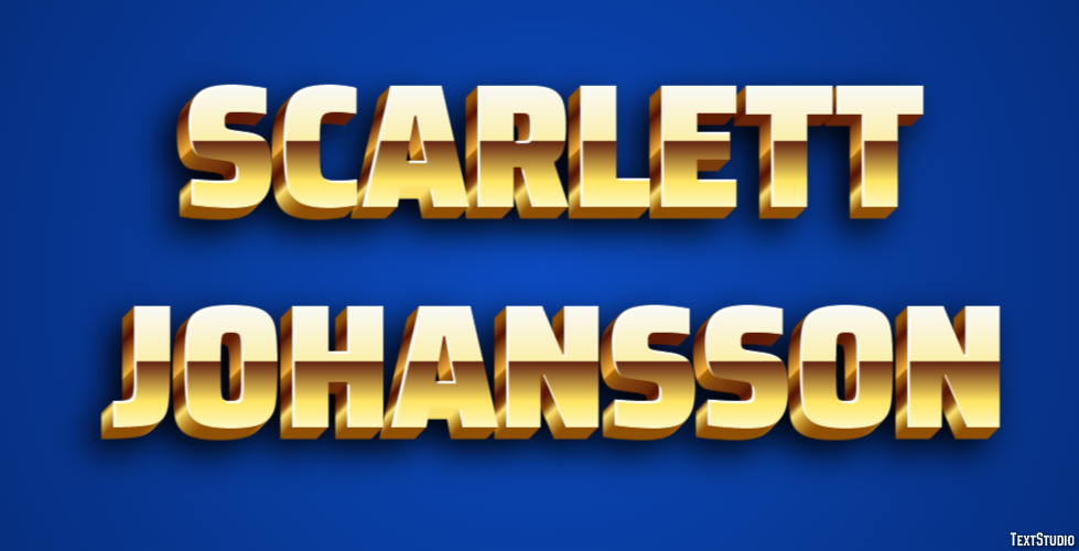 Scarlett Johansson Efecto de Texto