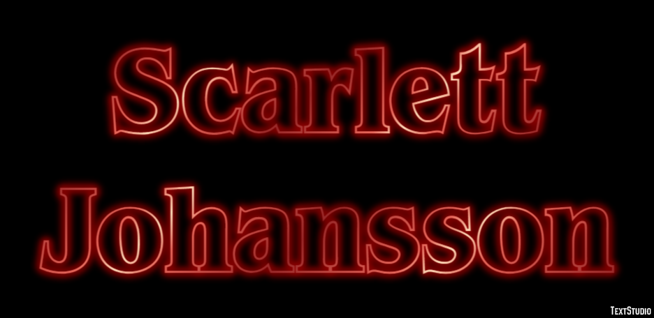 Scarlett Johansson Efecto de Texto