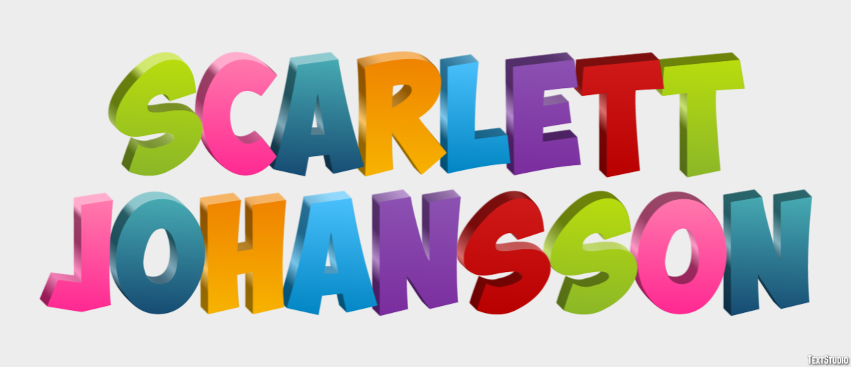 Scarlett Johansson Efecto de Texto