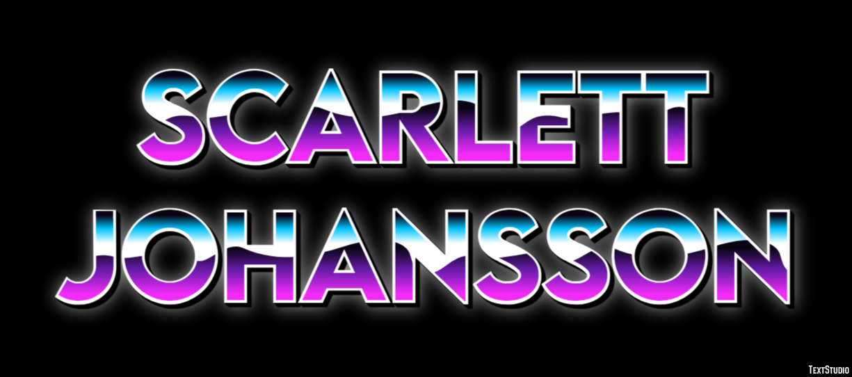 Scarlett Johansson Efecto de Texto
