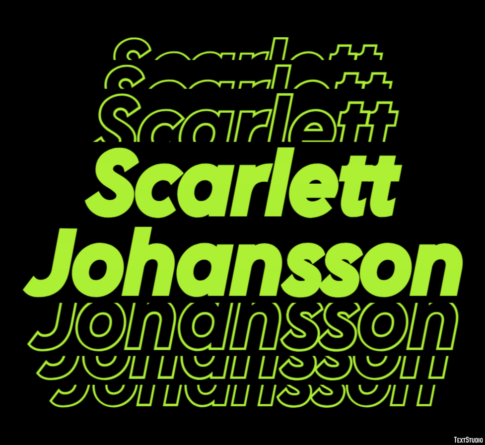 Scarlett Johansson Efecto de Texto