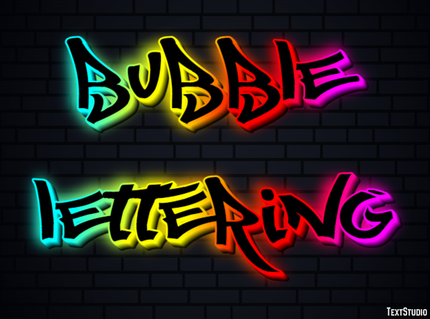 Bubble Lettering Text Effect