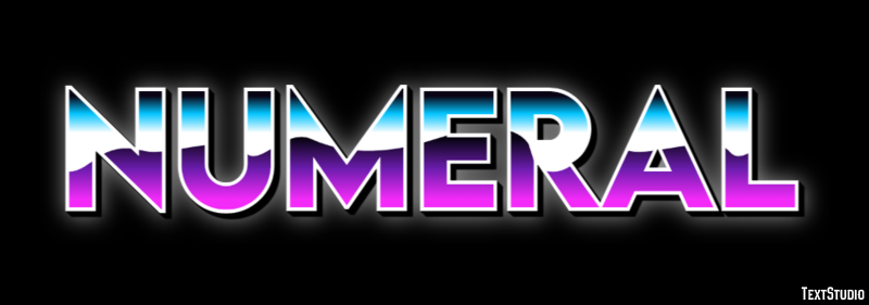 Numeral Efeito de texto