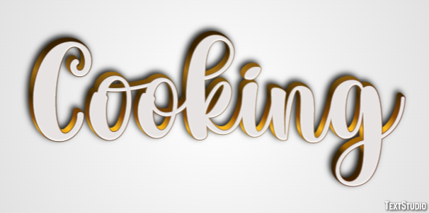 Cooking Эффект текста