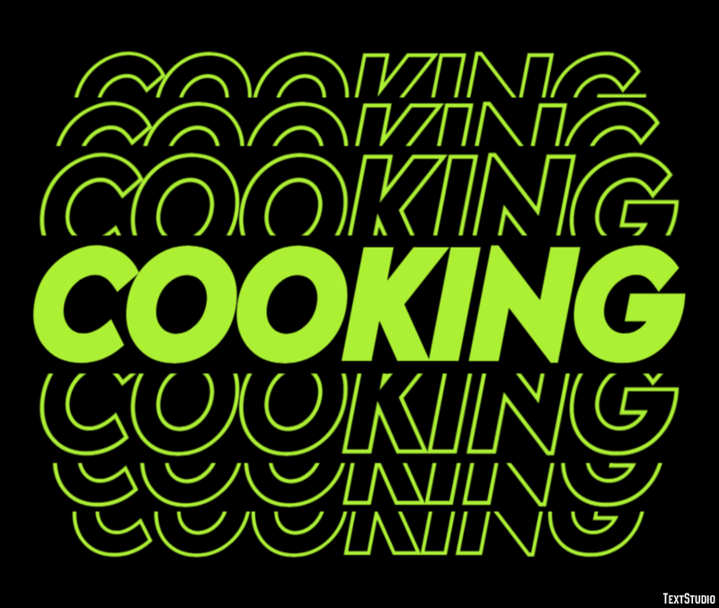 Cooking Efecto de Texto