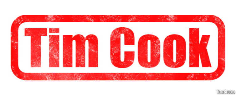 Tim Cook テキスト効果