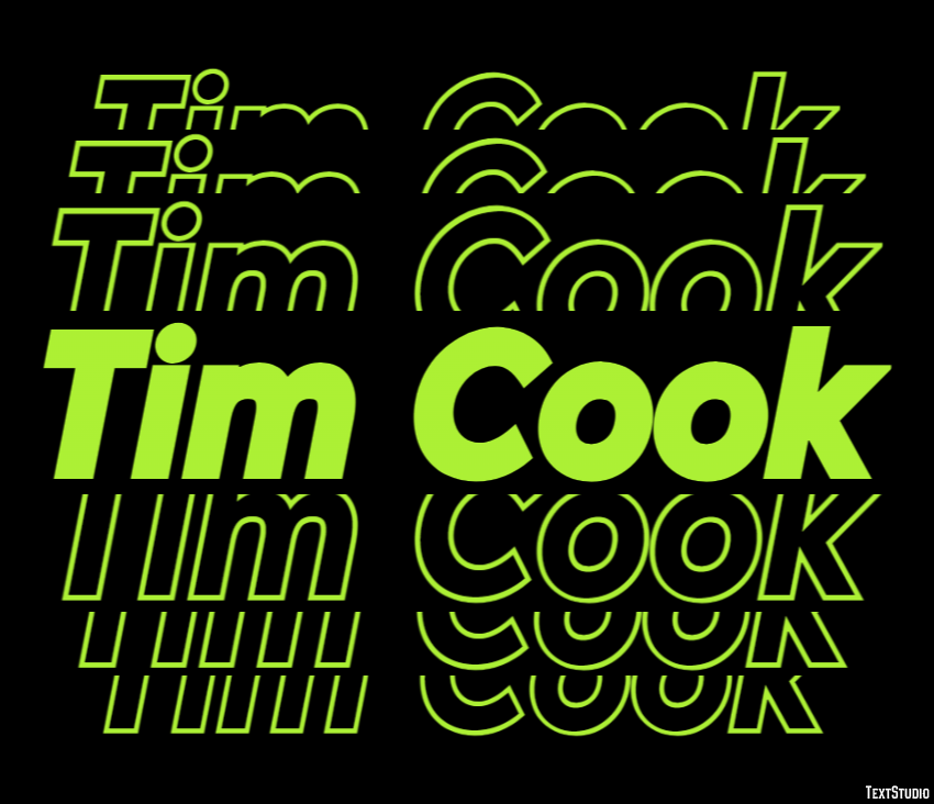 Tim Cook テキスト効果