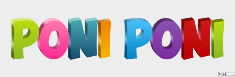 пони poni Эффект текста