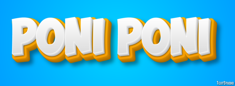 пони poni Texteffekt