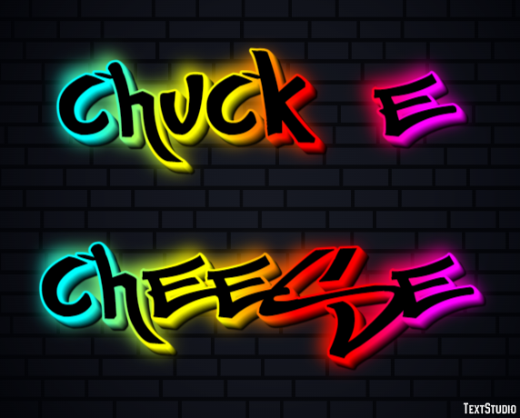 Chuck E Cheese Text effect