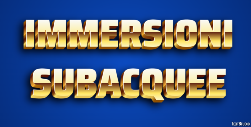 Immersioni subacquee Effetto testo
