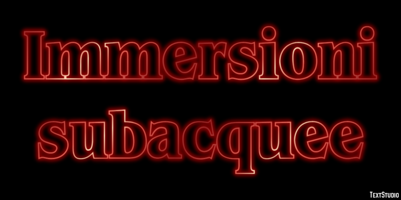 Immersioni subacquee Effetto testo