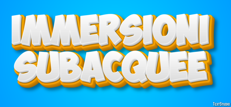 Immersioni subacquee Effetto testo