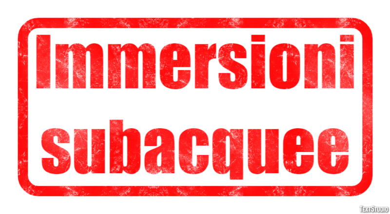 Immersioni subacquee Texteffekt