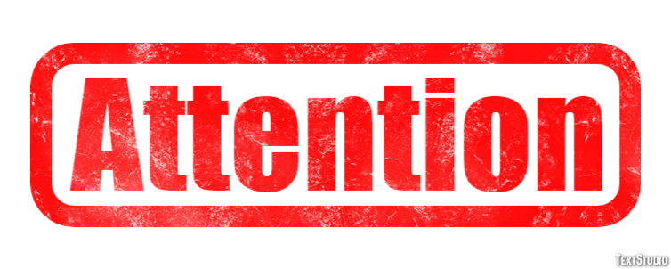 Attention Texteffekt