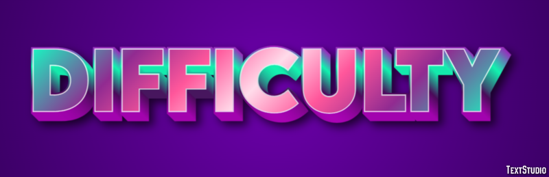 Difficulty Text Effect
