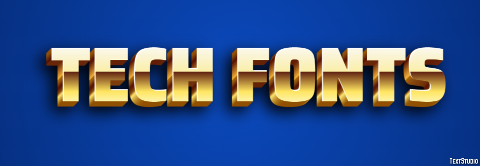 Tech Fonts Text Effect