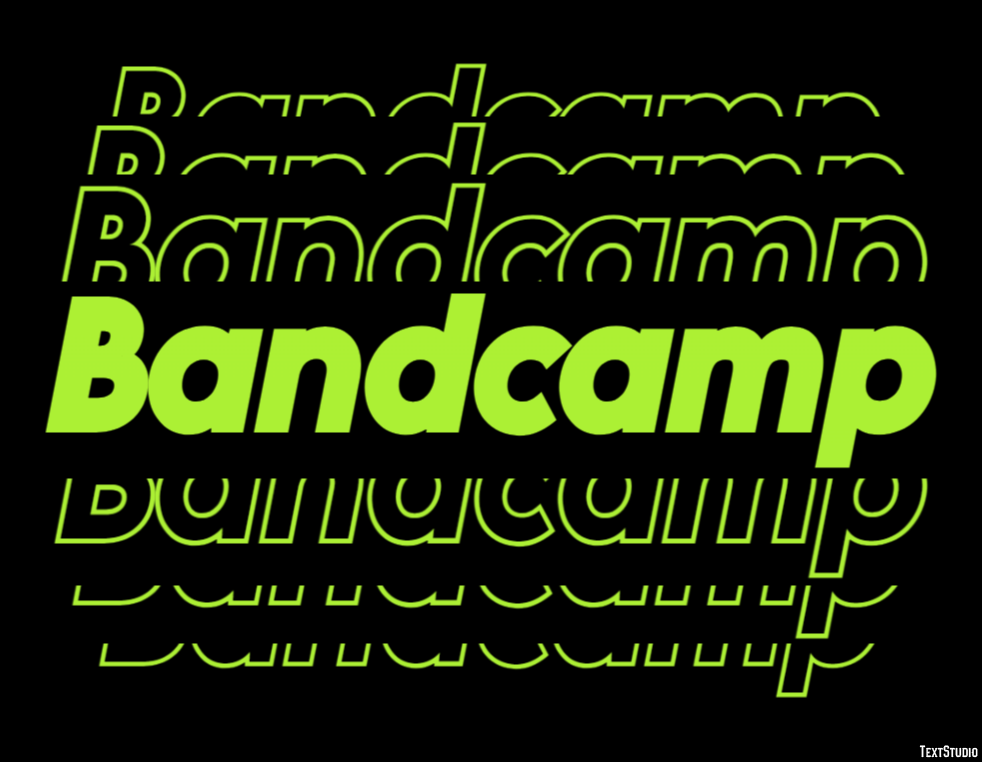 Bandcamp Efekt tekstowy