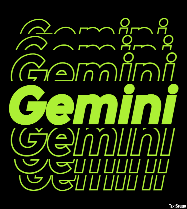 Gemini Tekst effect