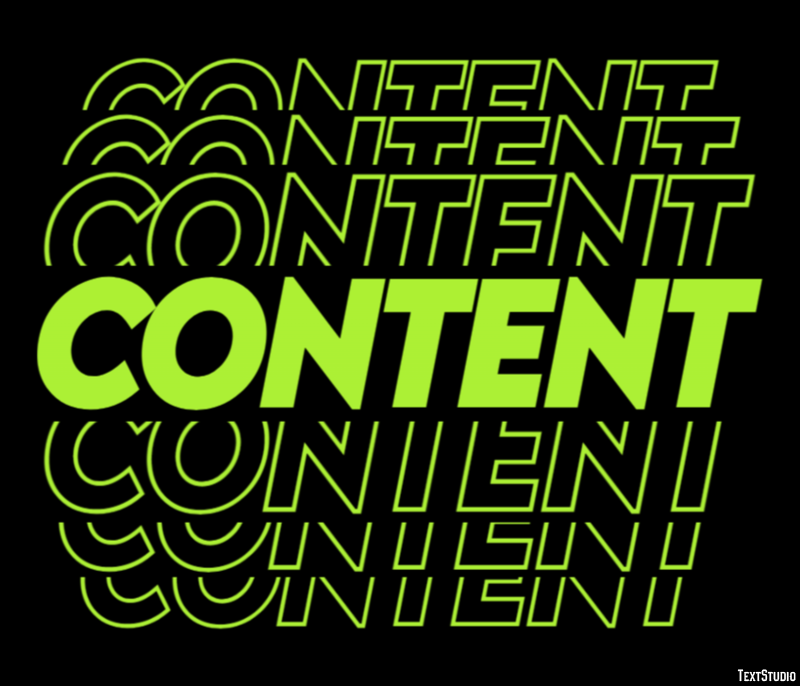 Content Effetto testo