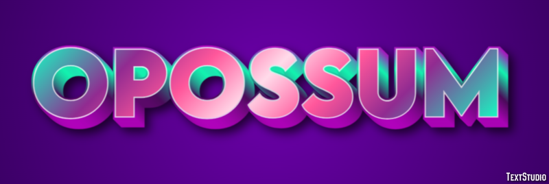 Opossum Текстовый эффект