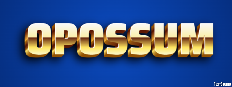 Opossum Текстовый эффект