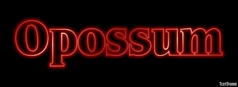 Opossum Текстовый эффект