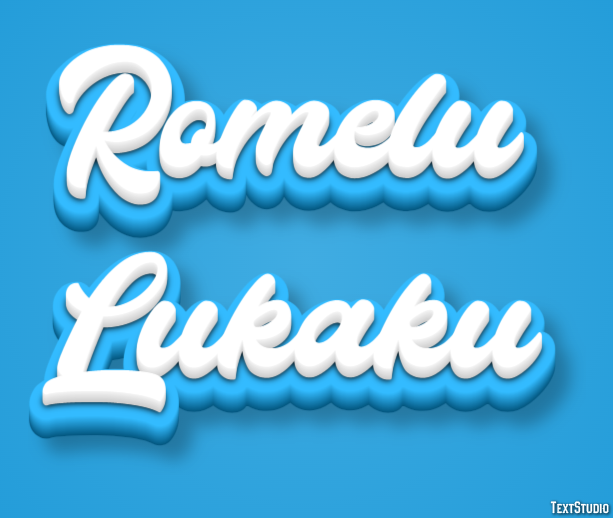 Romelu Lukaku Efeito de texto