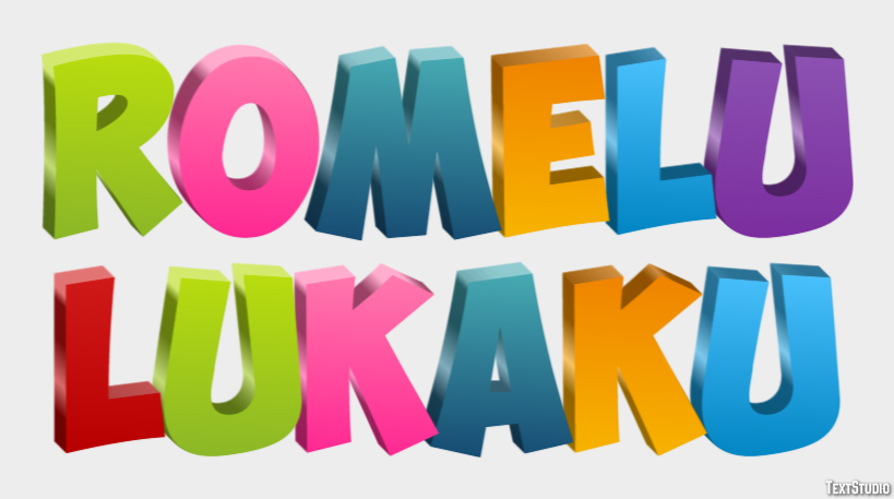 Romelu Lukaku Efeito de texto