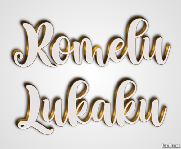 Romelu Lukaku Efeito de texto
