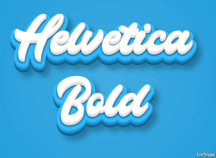 Helvetica Bold Text Effect